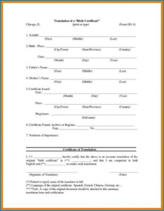 024 Official Birth Certificate Template Simple Uscis Throughout Quality Birth Certificate Translation Template Uscis