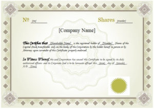10 Best Free Stock Certificate Templates (Word, Pdf) Inside Stock Certificate Template Word