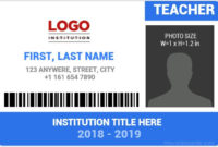 10 Best Ms Word Id Card Templates For Teachers/Professors In Printable High School Id Card Template