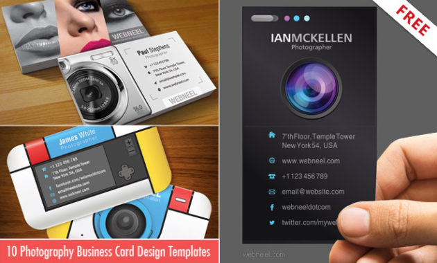 10 Business Card Design Templates For Photographers Throughout Photography Business Card Template Photoshop