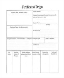 10+ Certificate Of Origin Templates | Word, Excel & Pdf Inside Professional Certificate Of Origin Template Word