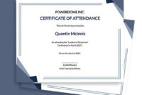 10+ Free Attendance Certificate Templates Word (Doc) | Psd Intended For Conference Certificate Of Attendance Template