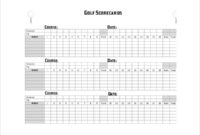 10+ Golf Scorecard Templates – Free Sample, Example Format Inside Golf Score Cards Template