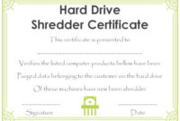 10+ Hard Drive Certificate Of Destruction Templates: Useful In Hard Drive Destruction Certificate Template