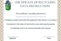 10+ Hard Drive Certificate Of Destruction Templates: Useful Regarding Free Hard Drive Destruction Certificate Template