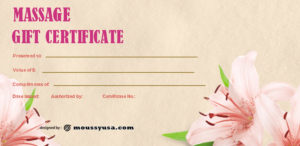 10+ Massage Gift Certificate Example Psd Design | Mous Syusa Within Best Massage Gift Certificate Template Free Printable