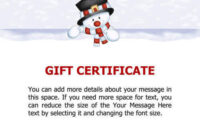 10 Printable Free Christmas Gift Certificates | Hloom Inside Christmas Gift Certificate Template Free Download