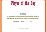 10 + Professional Player Of The Day Certificate Templates Pertaining To Player Of The Day Certificate Template