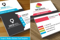 10 Simple And Modern Business Card Templates Free Download With Regard To Best Web Design Business Cards Templates