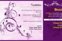 10+ Wedding Card Template | Word, Excel & Pdf Templates Throughout Best Sample Wedding Invitation Cards Templates