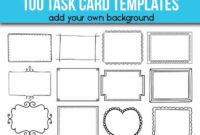 100 Task Card Templates Editable Flash Card Templates Regarding Task Cards Template