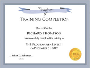 11 Free Sample Training Certificate Templates Printable Within Training Certificate Template Word Format