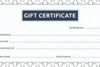 12+ Blank Gift Certificate Templates – Free Sample, Example Pertaining To Printable Microsoft Gift Certificate Template Free Word