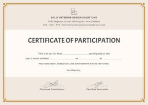 12+ Certificate Of Participation Templates | Free Printable With Best Certification Of Participation Free Template