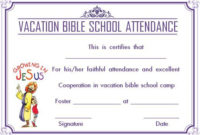 12+ Vbs Certificate Templates For Students Of Bible School For 11+ Free Vbs Certificate Templates