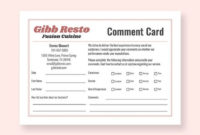 13+ Free Comment Card Templates Pdf | Word (Doc) | Psd With Regard To Best Comment Cards Template