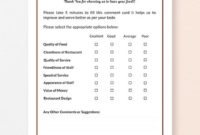 13+ Free Comment Card Templates Pdf | Word (Doc) | Psd With Survey Card Template