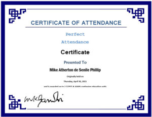 13 Free Sample Perfect Attendance Certificate Templates In Printable Attendance Certificate Template Word