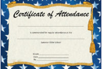13 Free Sample Perfect Attendance Certificate Templates Pertaining To Professional Perfect Attendance Certificate Free Template