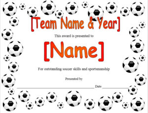 13 Free Sample Soccer Certificate Templates Printable Samples Pertaining To Professional Soccer Award Certificate Templates Free