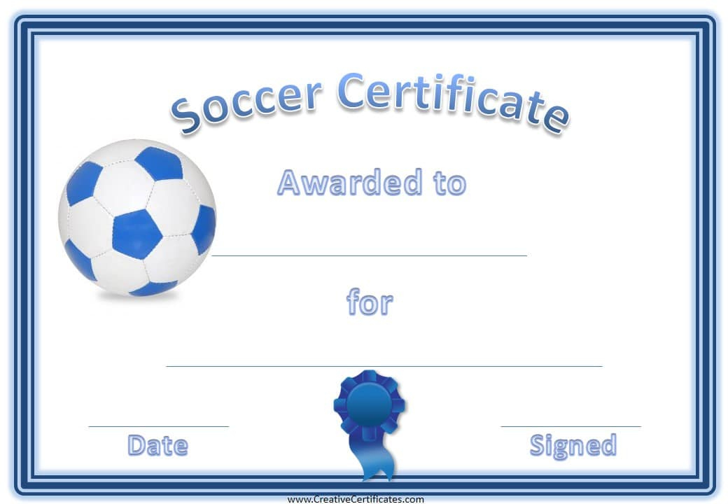 13+ Soccer Award Certificate Examples Pdf, Psd, Ai Regarding Soccer Certificate Templates For Word