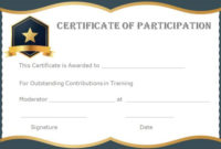 13+ Training Participation Certificate Templates Free Pertaining To Participation Certificate Templates Free Download