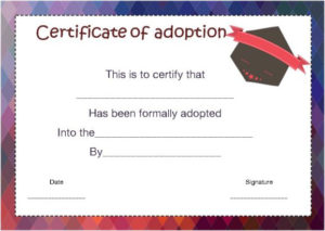 14+ Blank Adoption Certificate Templates For You To Download With Quality Blank Adoption Certificate Template