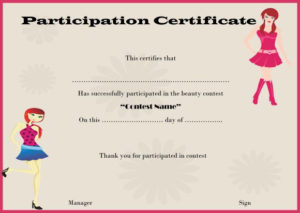 14+ Free Pageant Certificate Templates For Your Next Contest Throughout Pageant Certificate Template
