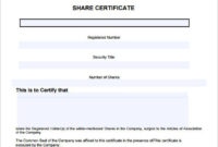 14+ Share Certificate Templates | Free Printable Word & Pdf For Share Certificate Template Pdf