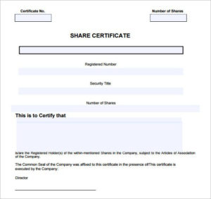 14+ Share Certificate Templates | Free Printable Word &amp;amp; Pdf In Blank Share Certificate Template Free