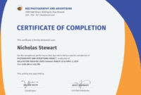 14+ Training Completion Certificate Designs & Templates Inside Free Training Completion Certificate Templates