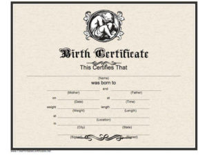 15 Birth Certificate Templates (Word & Pdf) Template Lab Within Professional Fake Birth Certificate Template