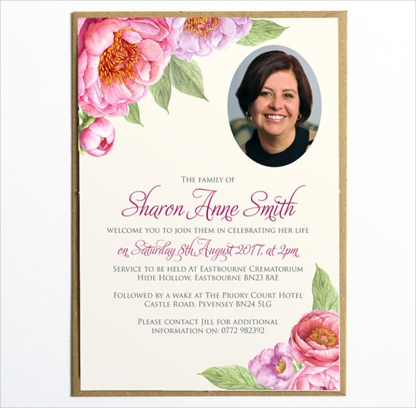 15+ Funeral Invitation Examples, Templates And Design Ideas Inside Funeral Invitation Card Template