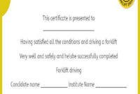 15+Forklift Certification Card Template For Training With Printable Forklift Certification Template