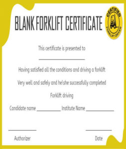 15+Forklift Certification Card Template For Training With Printable Forklift Certification Template