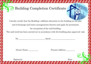 16+ Construction Certificate Of Completion Templates With Certificate Of Completion Template Construction