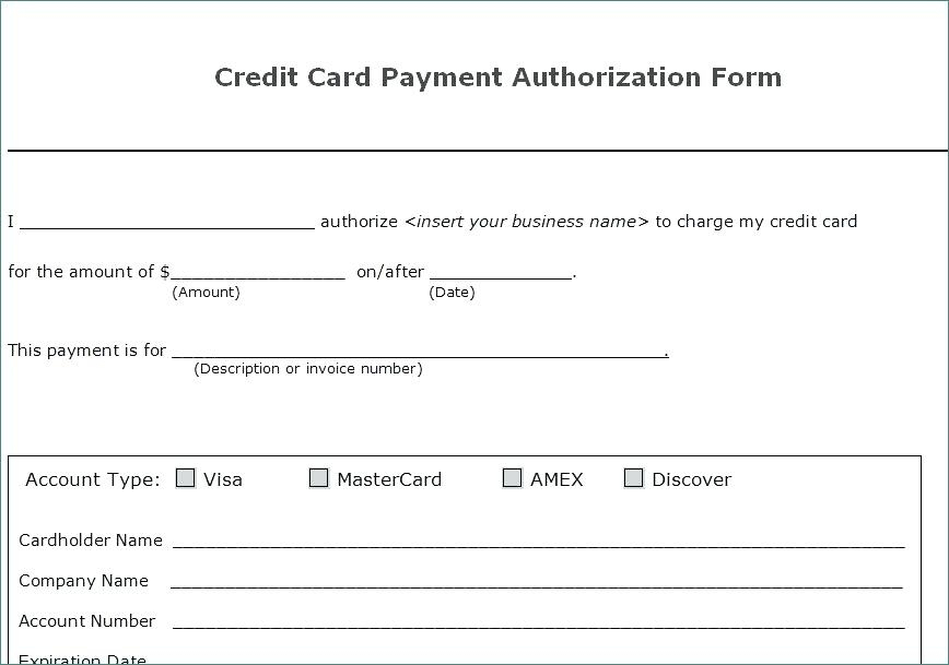 17+ Credit Card Authorization Form Template Download!! With Authorization To Charge Credit Card Template