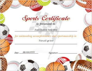 17+ Sports Certificate Templates | Free Printable Word &amp;amp; Pdf Intended For Sports Award Certificate Template Word