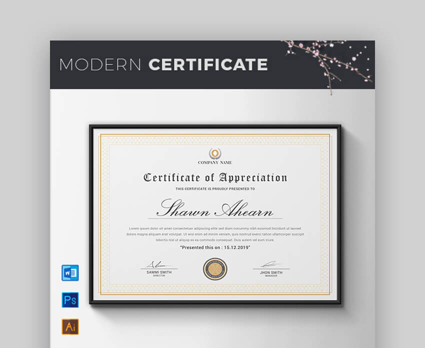 18 Best Free Certificate Templates (Printable Editable Pertaining To Best Small Certificate Template