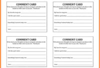 18 The Best Comment Card Template Restaurant Free Photo With Pertaining To Restaurant Comment Card Template