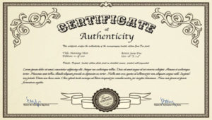 19+ Certificate Of Authenticity Templates In Ai | Indesign Inside Professional Photography Certificate Of Authenticity Template