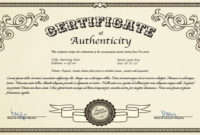 19+ Certificate Of Authenticity Templates In Ai | Indesign Within Certificate Of Authenticity Template