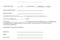 2 Free Credit Card Authorization Form Templates Free For Professional Credit Card On File Form Templates