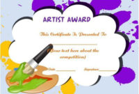 20 Art Certificate Templates (To Reward Immense Talent In Pertaining To Art Certificate Template Free