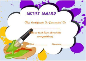 20 Art Certificate Templates (To Reward Immense Talent In Within Free Art Certificate Templates