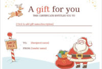 20+ Christmas Gift Certificate Templates Word, Pdf, Psd Regarding Free Kids Gift Certificate Template