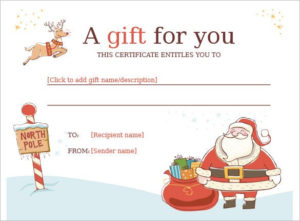 20+ Christmas Gift Certificate Templates Word, Pdf, Psd Regarding Free Kids Gift Certificate Template
