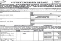 20 Fresh Acord Certificate Of Liability Insurance For Certificate Of Liability Insurance Template