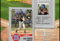2020 Baseball Karte Vorlage. Perfekt Für Den Handel Mit Karten Für Ihr Team. Zur Verwendung In Photoshop. Ändern Sie Ganz Einfach Farben Und For Baseball Card Template Psd