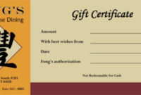 21+ Restaurant Gift Certificate Templates Free Sample Inside Best Restaurant Gift Certificate Template